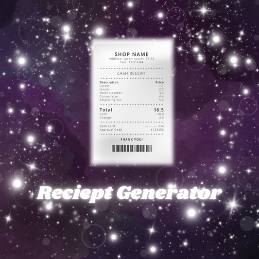 Reciept Generator 🧾.